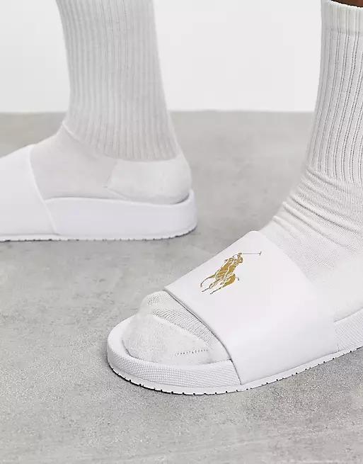 White polo sliders clearance