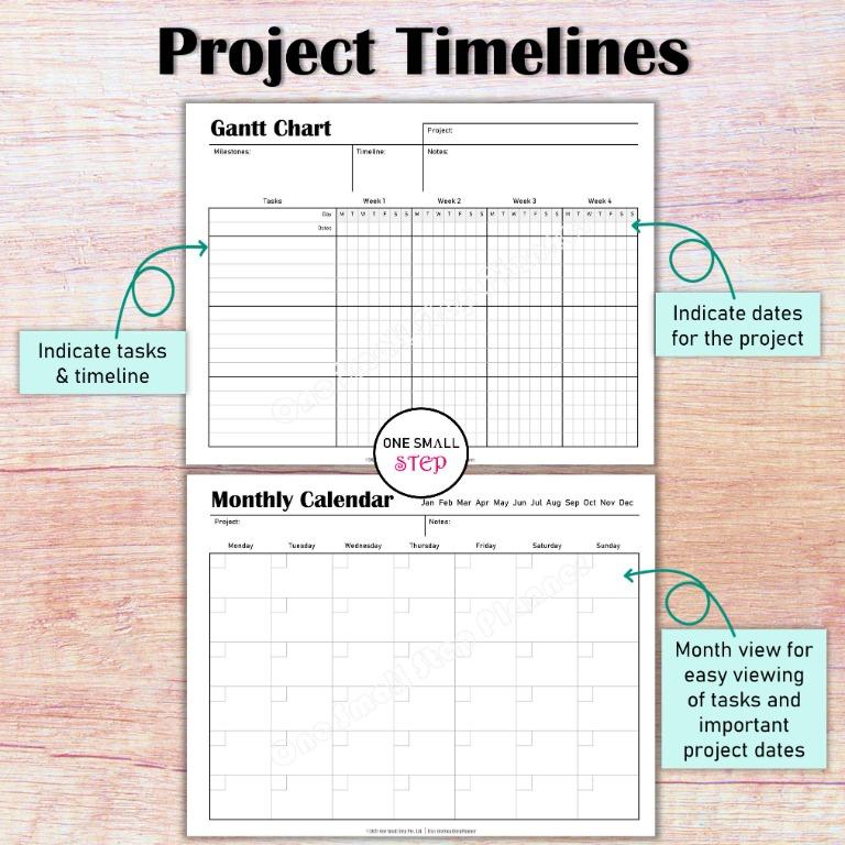 Project Management Planner Bundle Printable, Project Planner Business ...