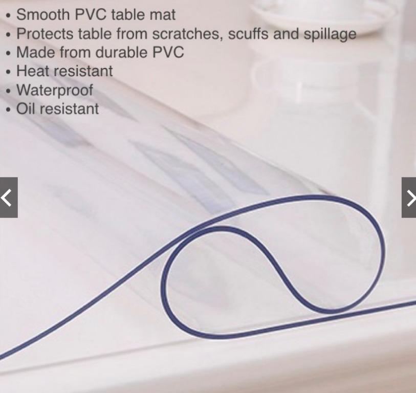PVC Table Protector Mat. Round | Rectangular | Transparent | Frosted ...