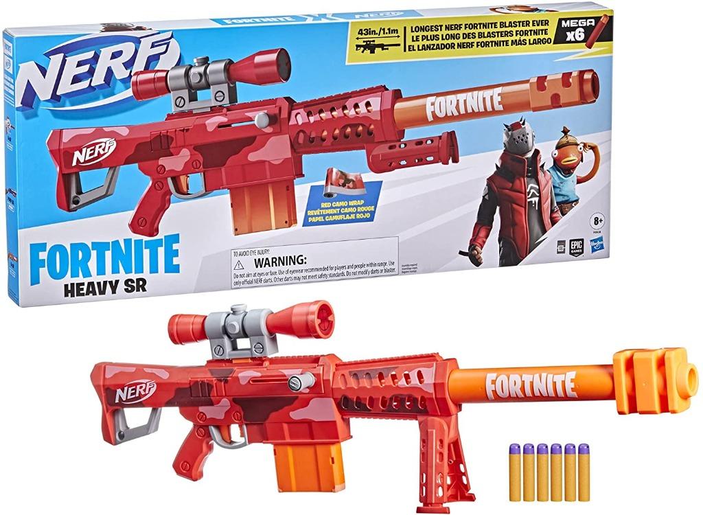  NERF Fortnite BASR-L Bolt Action, Clip Fed Blaster - Includes  Removable Scope, 6-Dart Clip and 12 Official Elite Darts : Toys & Games