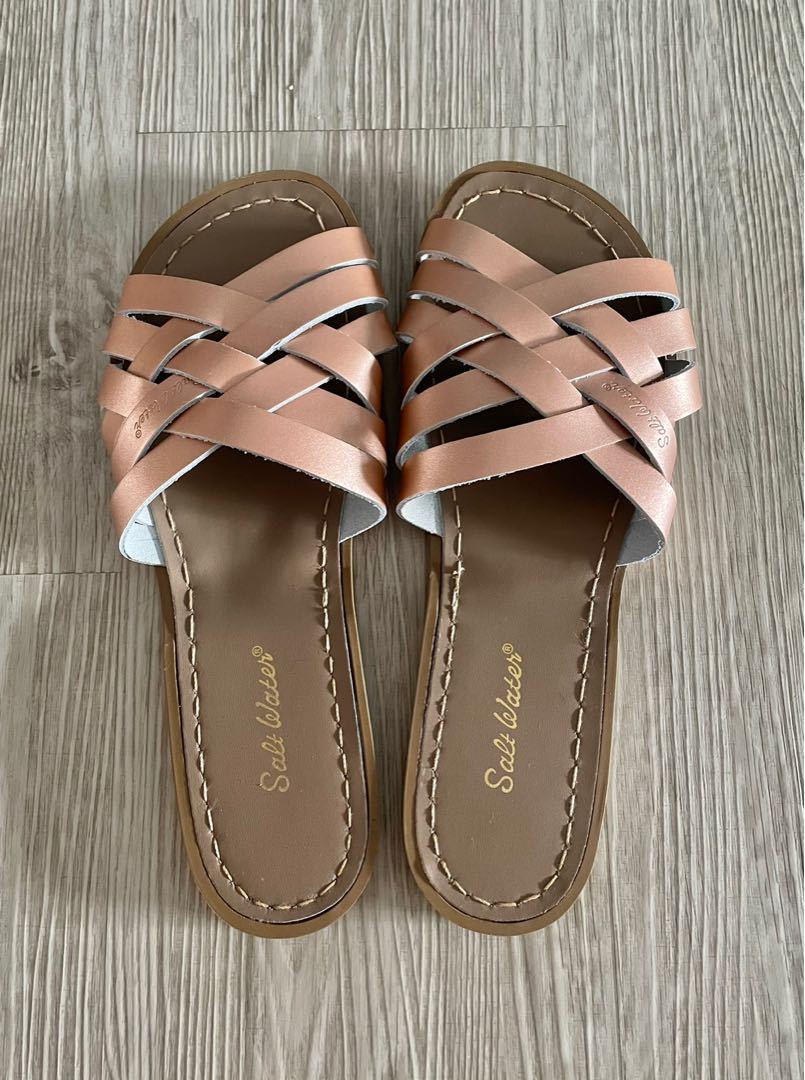 Saltwater sandals rose gold Women s Fashion Footwear Sandals on