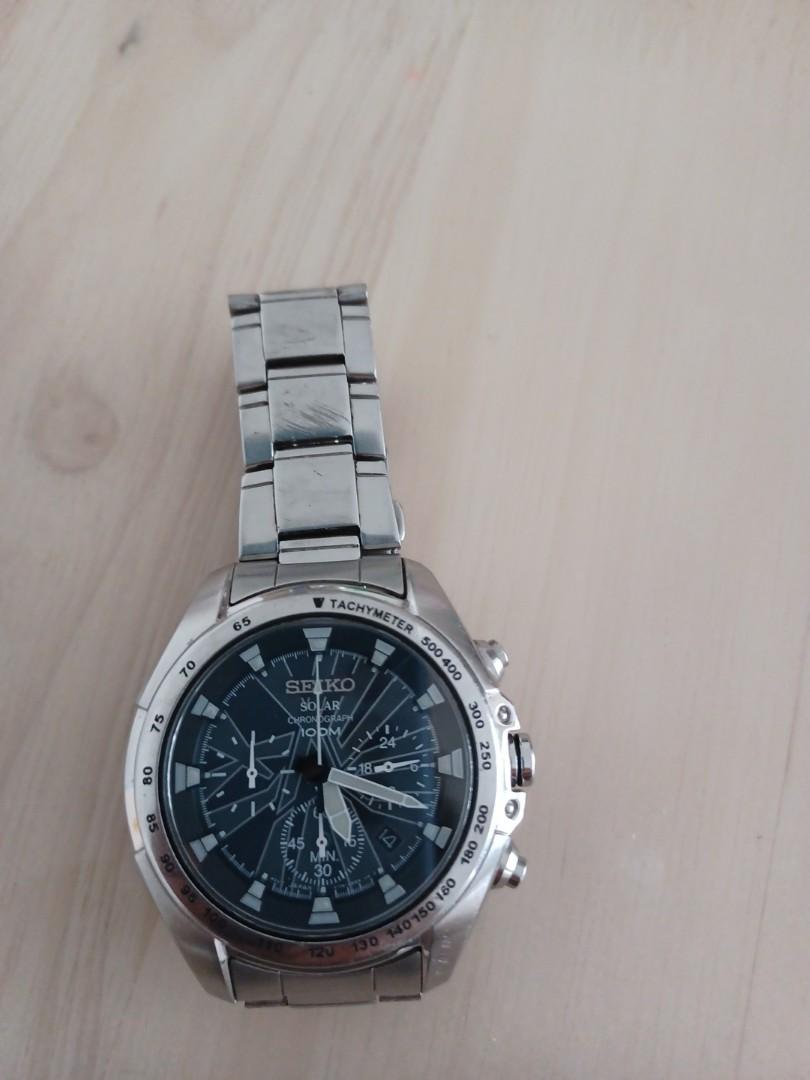 Seiko Solar Chronograph V175-0BA0, Men's Fashion, Watches & Accessories ...
