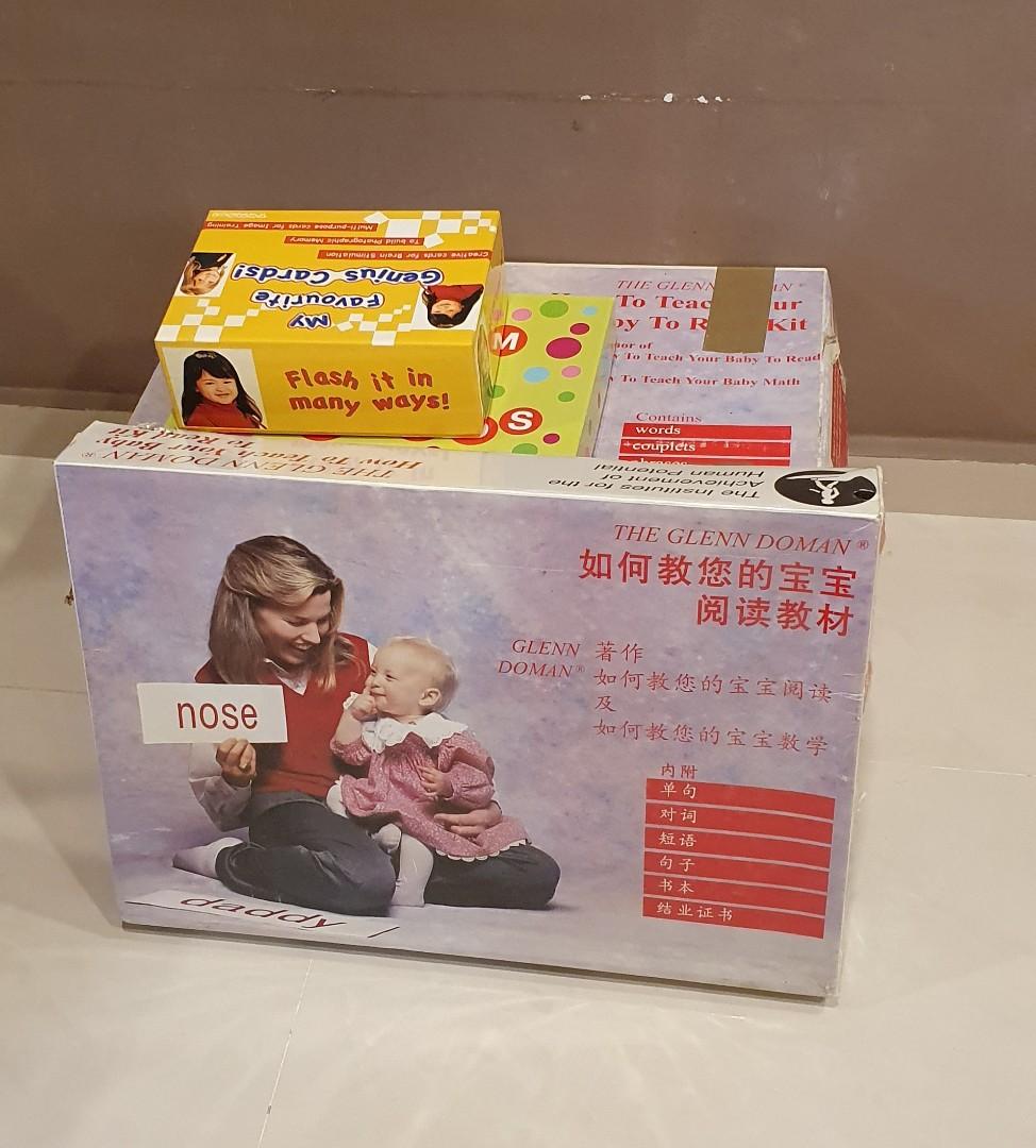 The Glenn Doman Flashcards set + Shichida method flashcard set., Babies