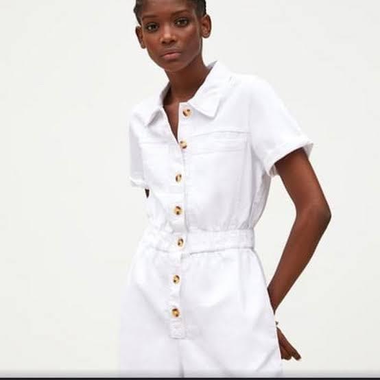 Zara buttoned jumpsuit hotsell