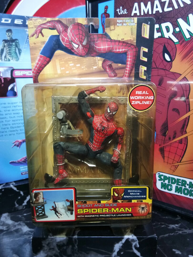 2004 Toybiz Spider-Man 2 Movie Tobey Maguire Spiderman Shoot and Slide  Figure, Hobbies & Toys, Toys & Games on Carousell