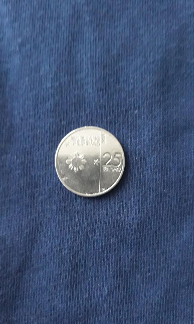 25 c Error (Category: Currency) located in Rizal. Submitted by HistoricalCoin (Listing ID 1125550263, Image 2). Description: ngc 25 c... error missing "N" in katmon!! rare.