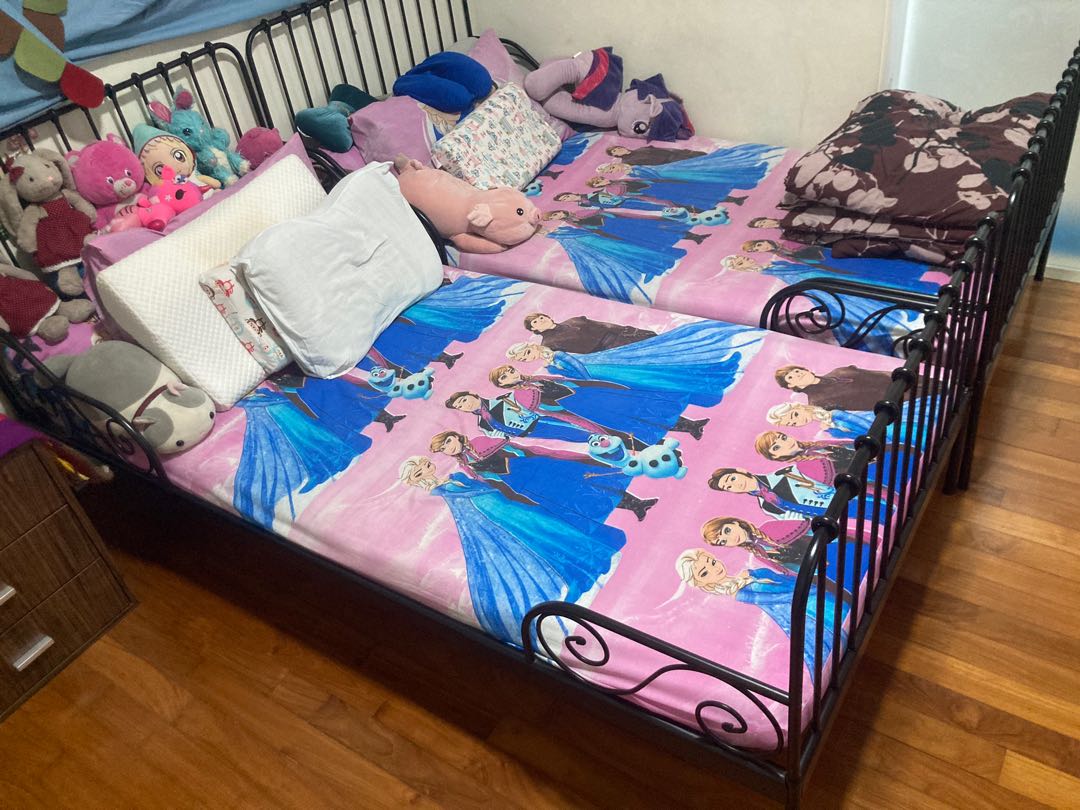 2 extendable childrens beds from Ikea, Furniture & Home Living