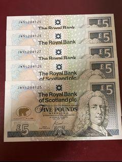 5 Pounds Royal Scotland (2005) 5 run in UNC