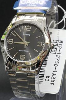 深水埗 有門市全新正貨 1年保養 CASIO 錶 卡西歐 手錶 男裝/女裝/卡西欧 送贈品靚錶布 MTP-1275D-1A MTP1275D-1A MTP-1275D-1 MTP1275D-1 Black Watch/黑色/黑色錶/黑色手錶 #66234 剛帶手錶/剛帶錶/不鏽鋼/不鏽鋼錶64198644166658110