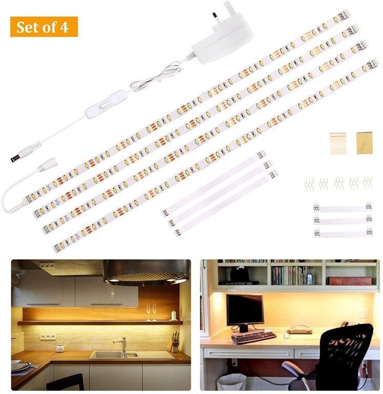 Colour Changing Led Light Bar with Remote Control for Kitchen 6-Pack Bar and Party Mood Lighting Cupboard MYPLUS LED Under Cabinet Lights Counter