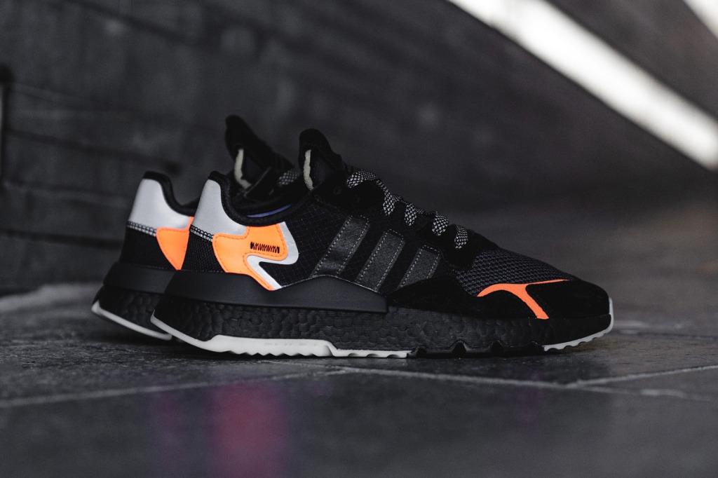 Adidas Originals Nite Jogger Core Black/Orange OG - UK 9 / US 9.5, Men's  Fashion, Footwear, Sneakers on Carousell