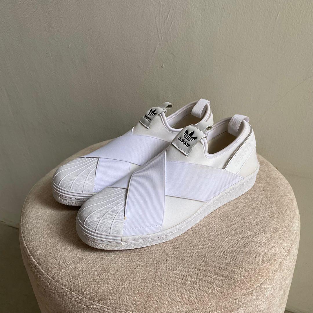 Adidas slip top on white original