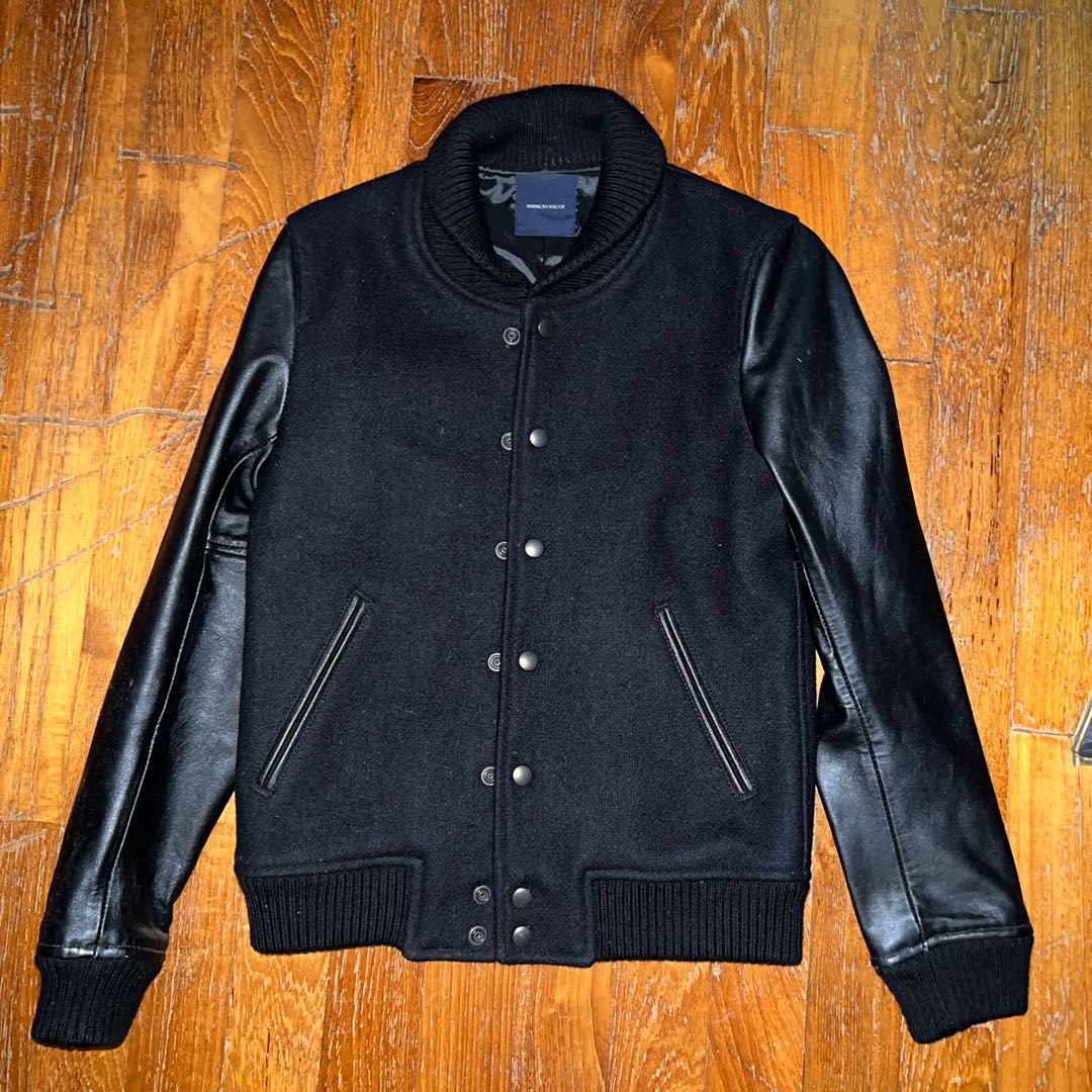 AMERICAN RAG CIE Japan Varsity Baseball Bomber Jacket with Genuine