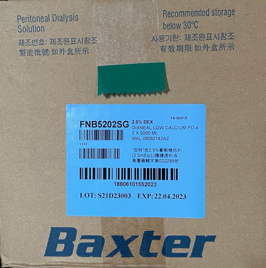 Baxter Kidney Dialysis Solution Full Range, Health & Nutrition