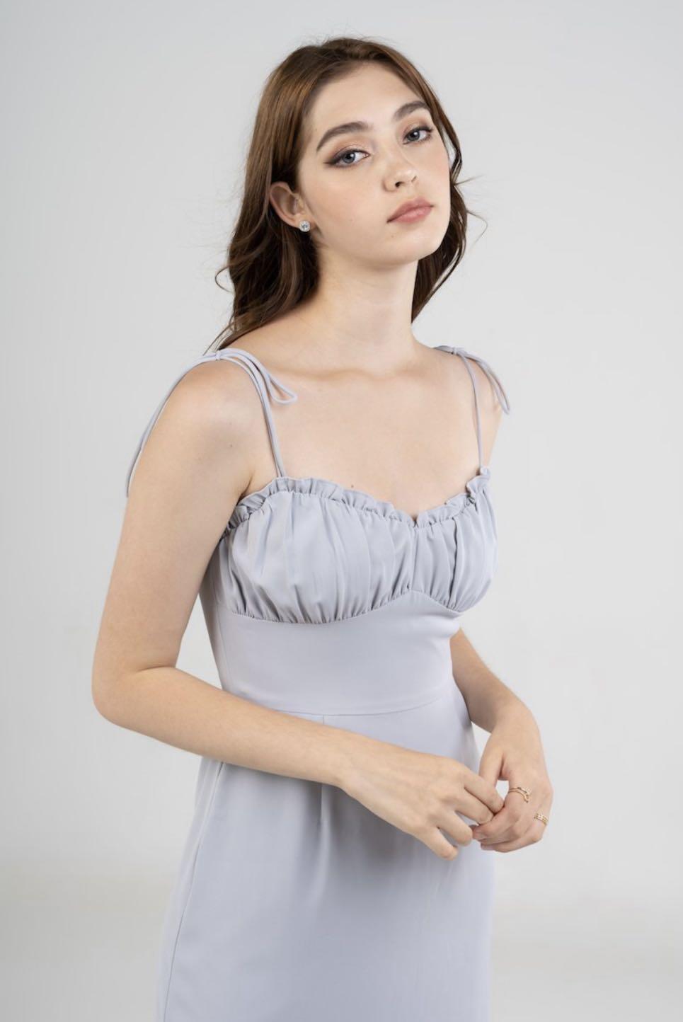 Blair Wears Gianna Dress Dusty Blue, Women's Fashion, Dresses