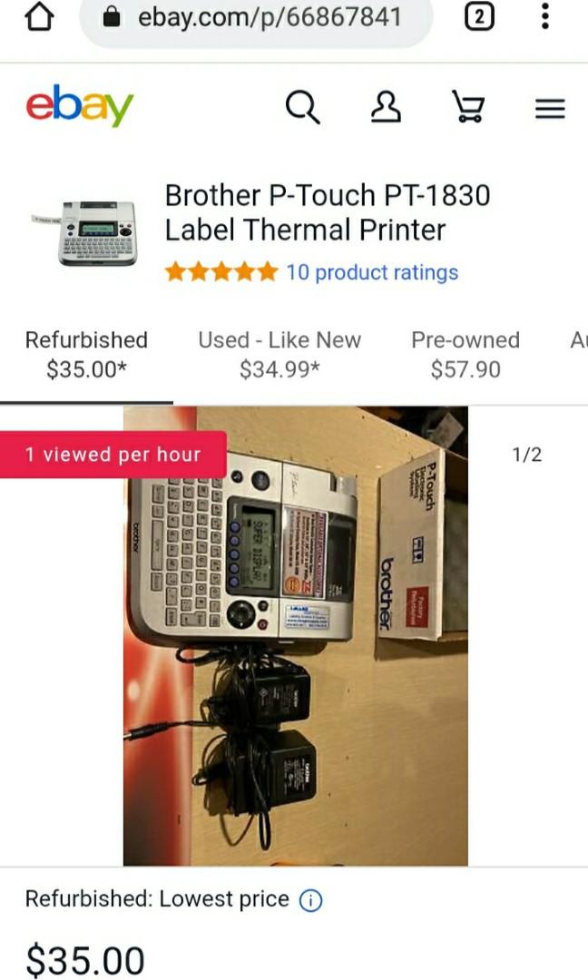 BROTHER PTOUCH 1830 Labeler, Computers & Tech, Printers, Scanners & Copiers on Carousell