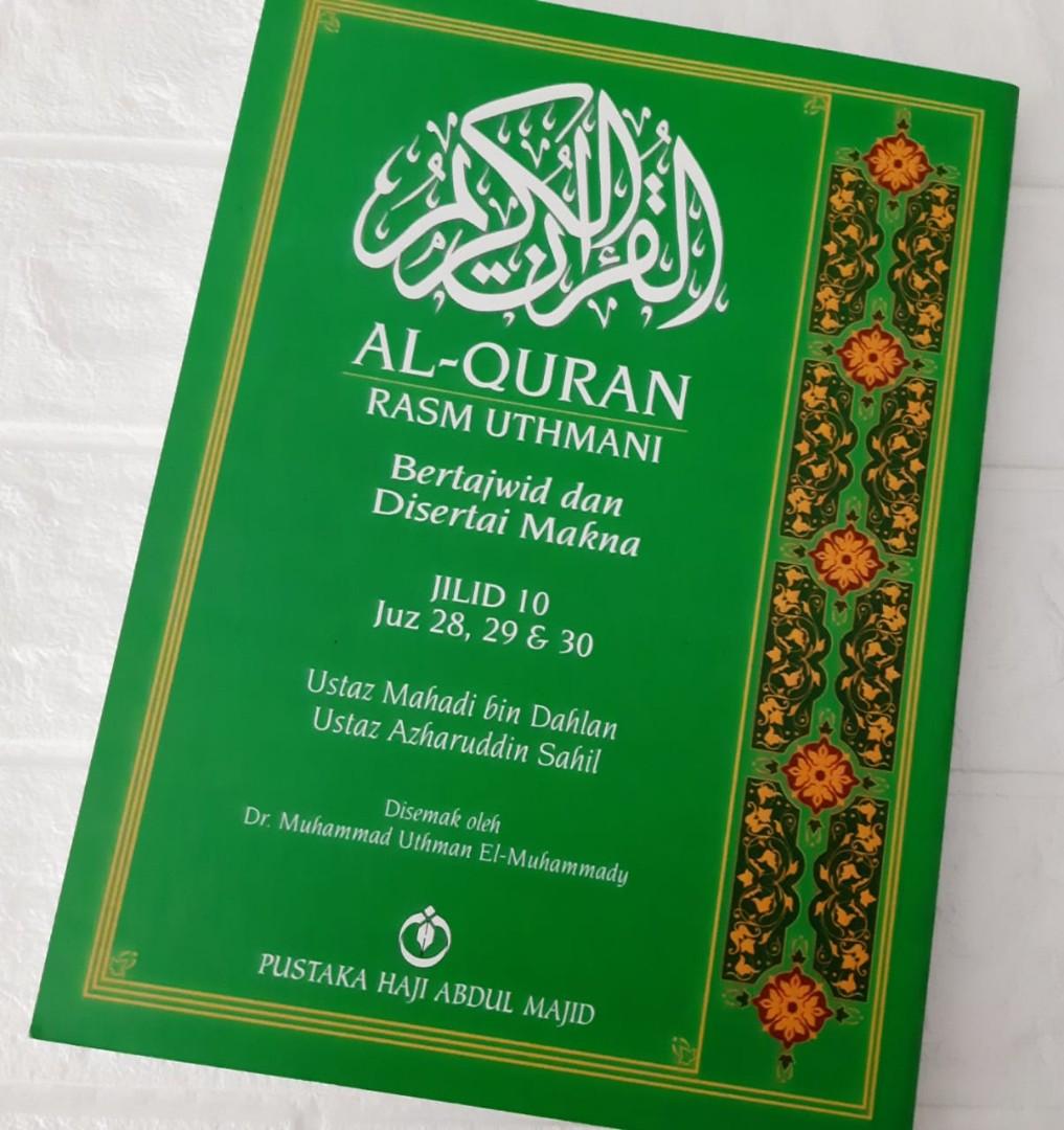 Buku Tajwid Setiap Ayat Al Quran Rasm Uthmani Juz 28 29 30 Hobbies