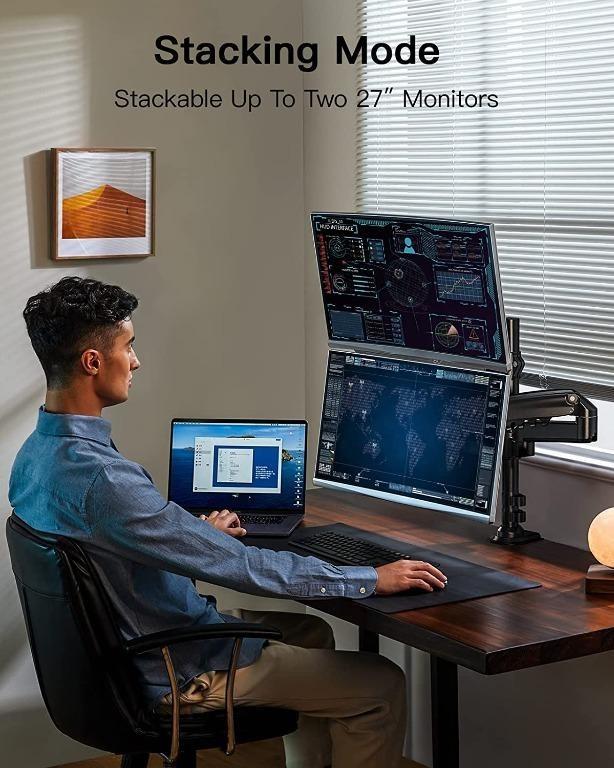 [C2183] HNDS8 HUANUO Dual Monitor Stand for 1732 inch Screens, Height