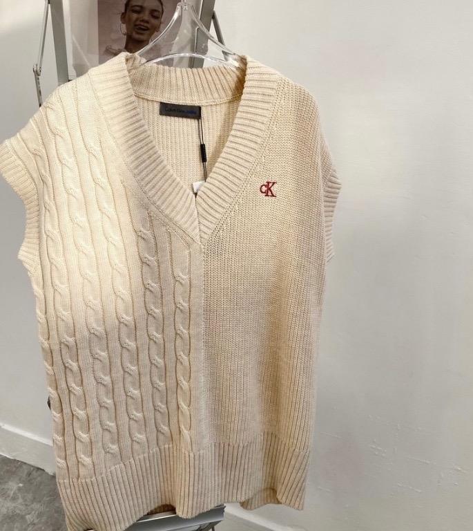 Calvin Klein Sweater Vest Dress (Preorder), Women's Fashion, Tops, Others  Tops on Carousell