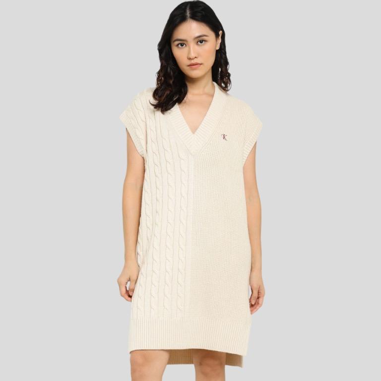 Calvin Klein Sweater Vest Dress (Preorder), Women's Fashion, Tops, Others  Tops on Carousell