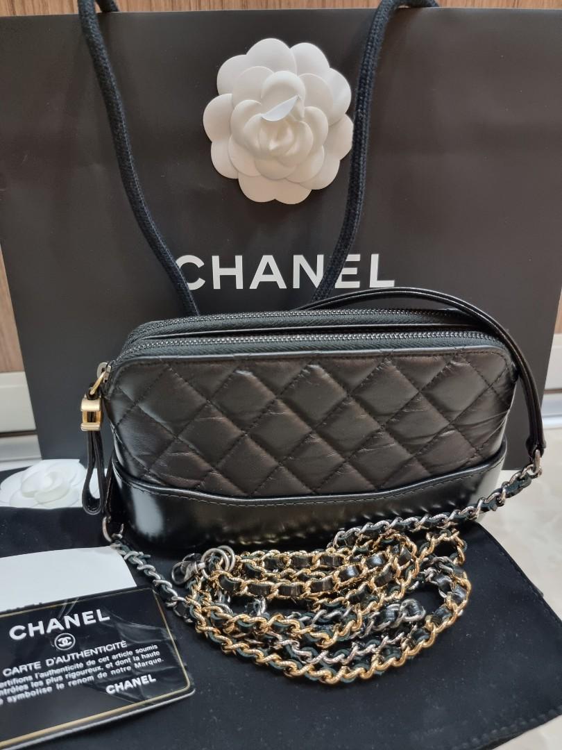 Chanel Gabrielle Wallet On Chain  Black Crossbody Bags Handbags   CHA535944  The RealReal