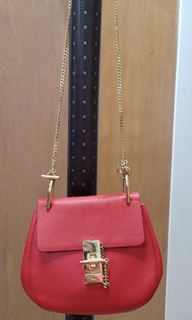 Chloe drew bag red hot sale