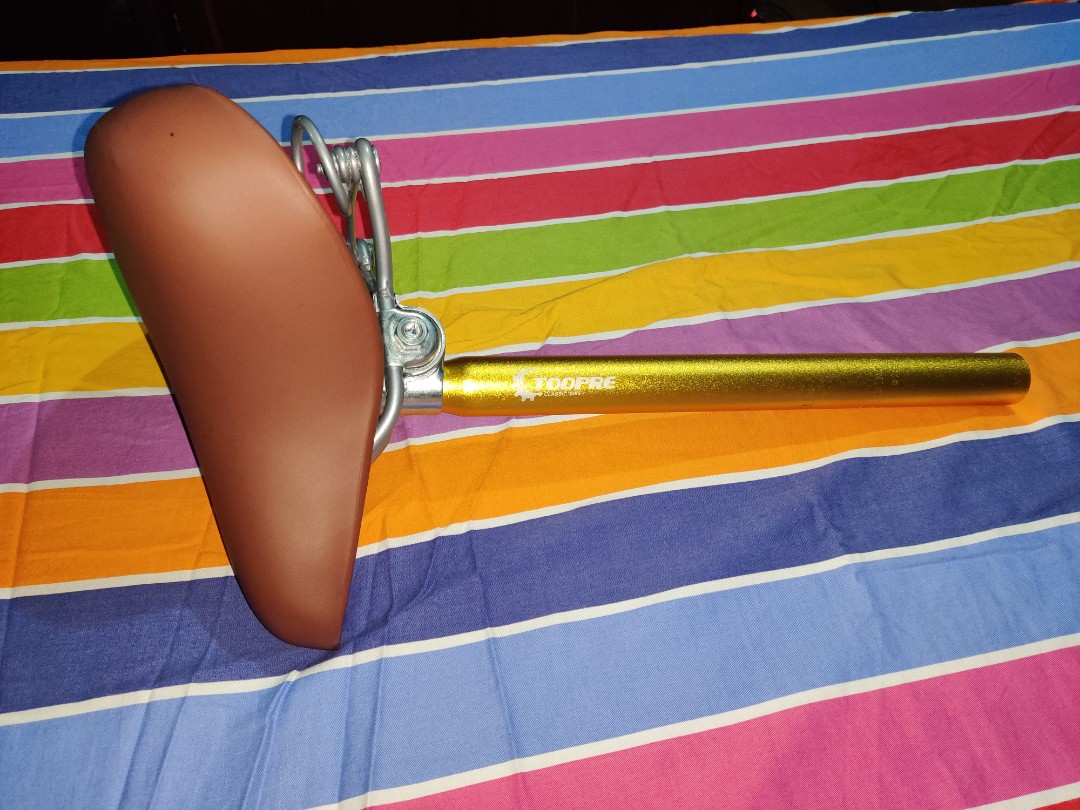 Classic Bike Saddle and Alloy Seatpost, Sports Equipment, Bicycles