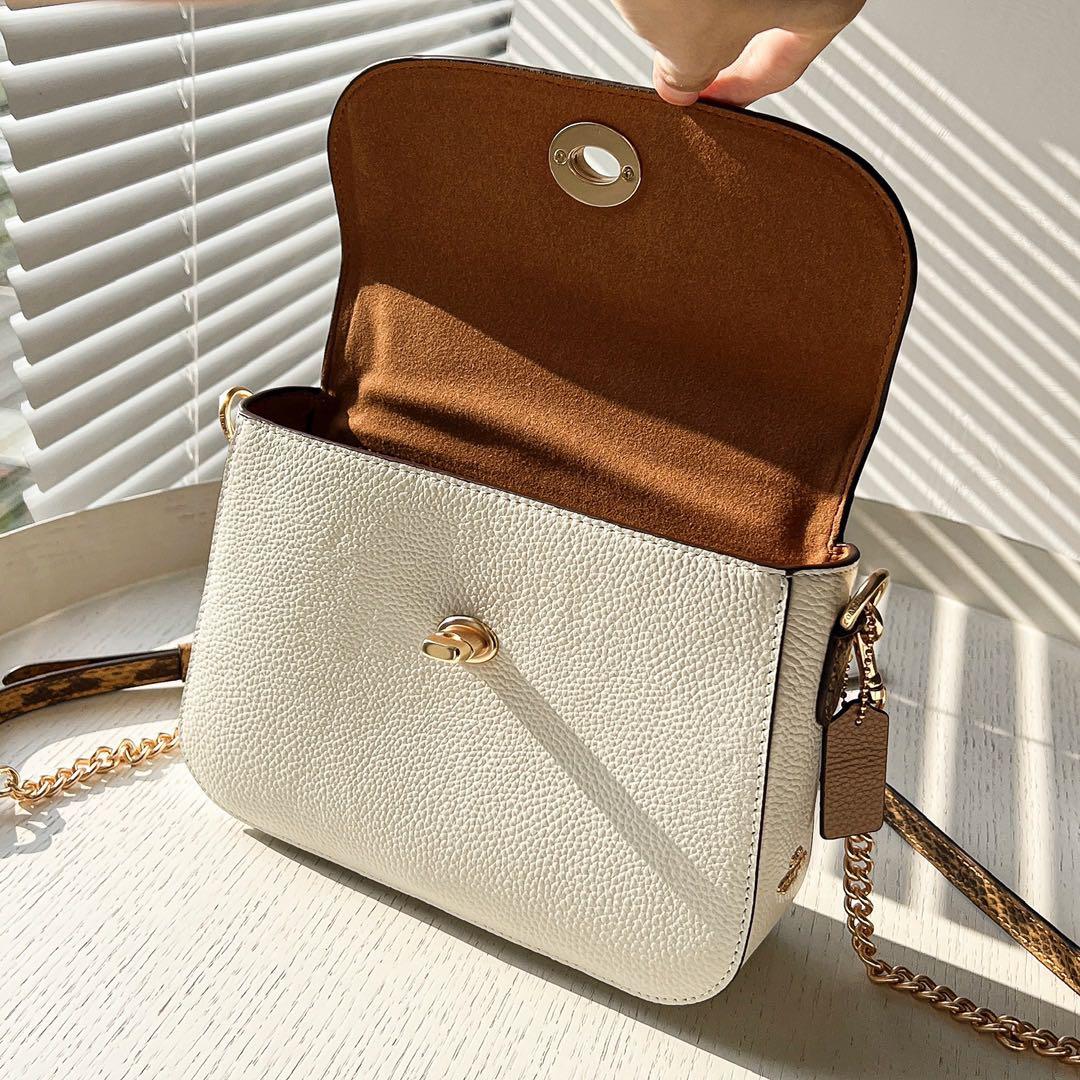 Coach Marlie Top Handle Bag White, Women's Fashion, Bags & Wallets