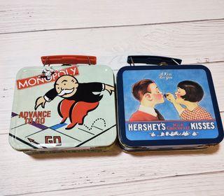 Collectible Toys Old Fashion Monopoly and Hershey's Milk Chocolate Kisses  Limited edition Collector 's Tin box Suit Case Tin box
