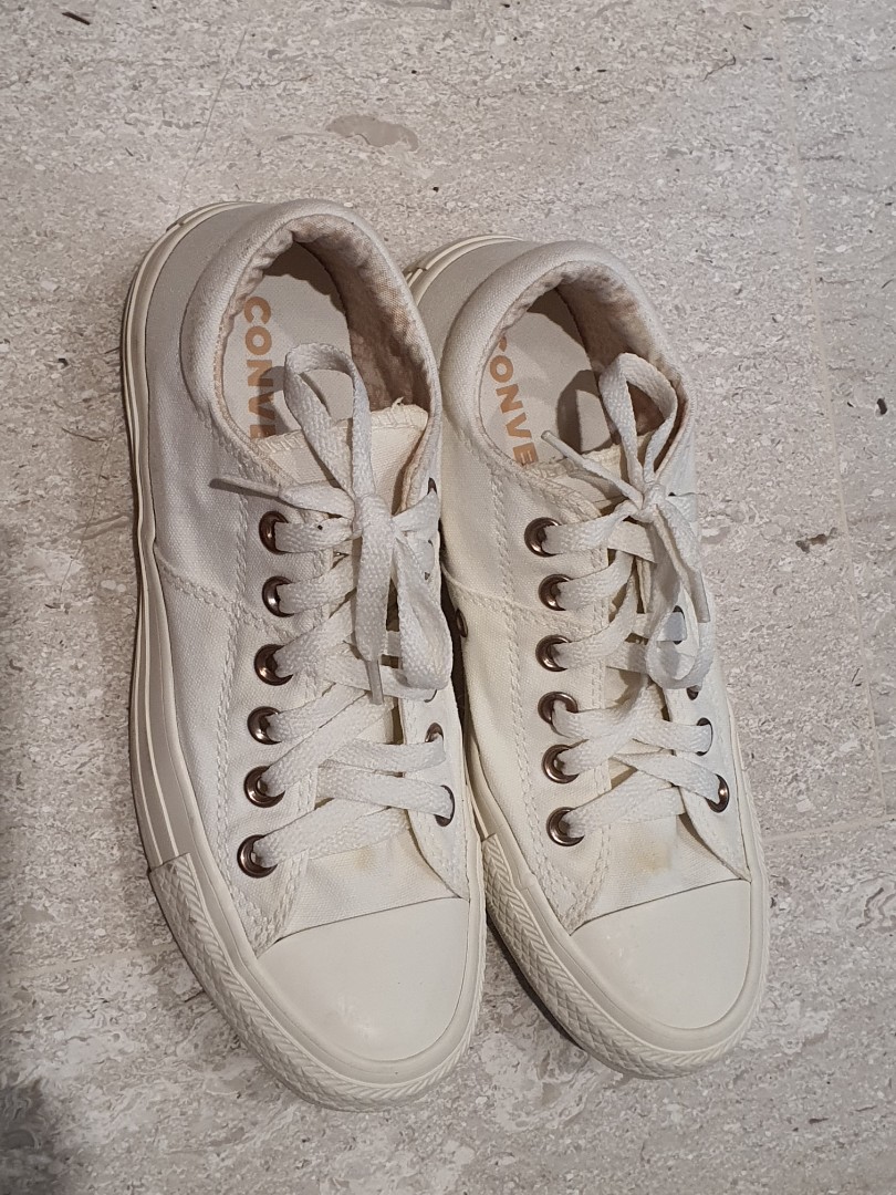 White with rose gold converse online