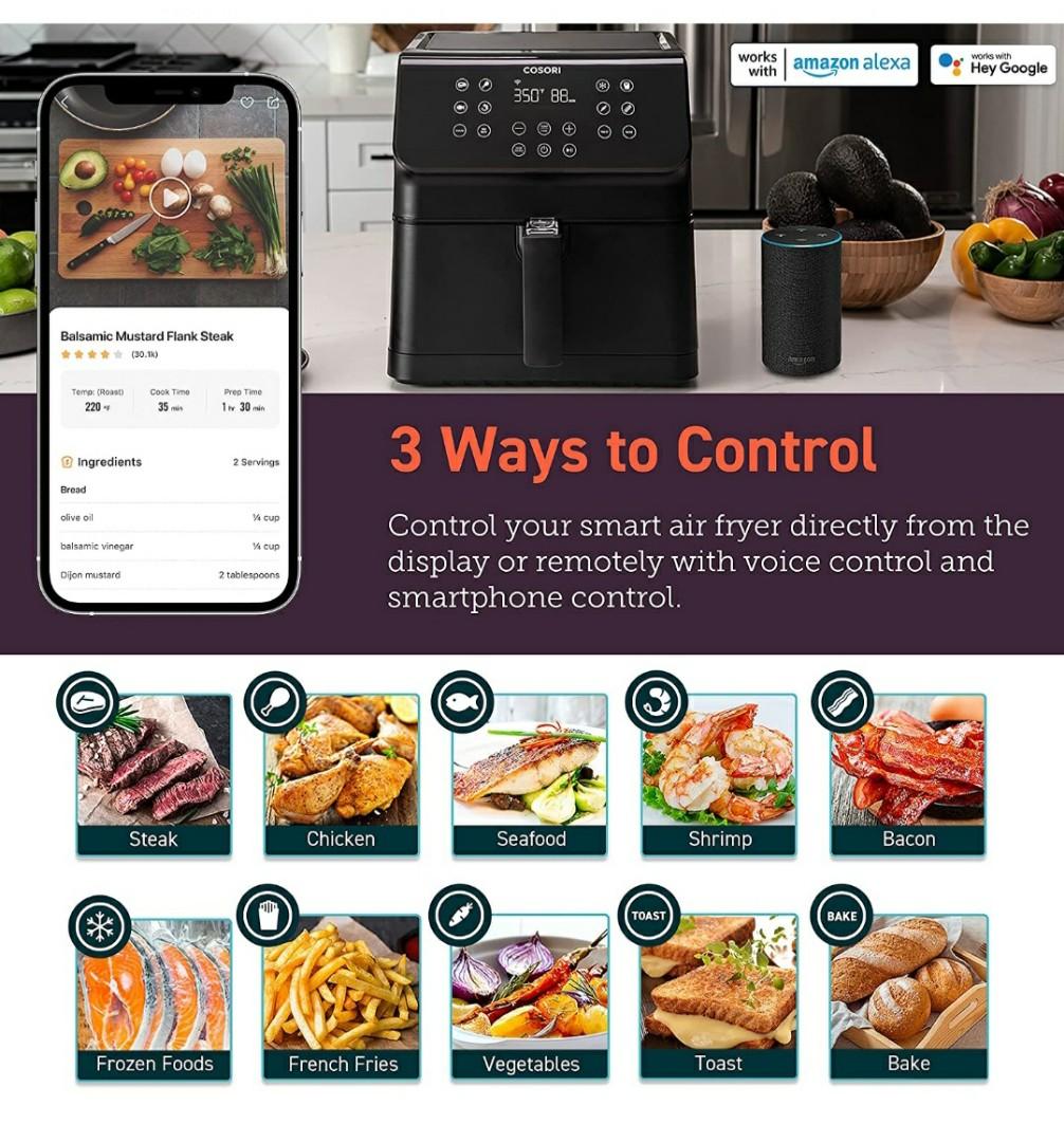 COSORI PREMIUM AIR FRYER WITH WIFI, TV & Home Appliances, Kitchen
