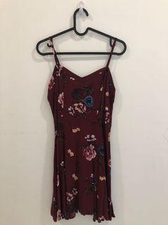 Cotton On Maroon Floral Dress