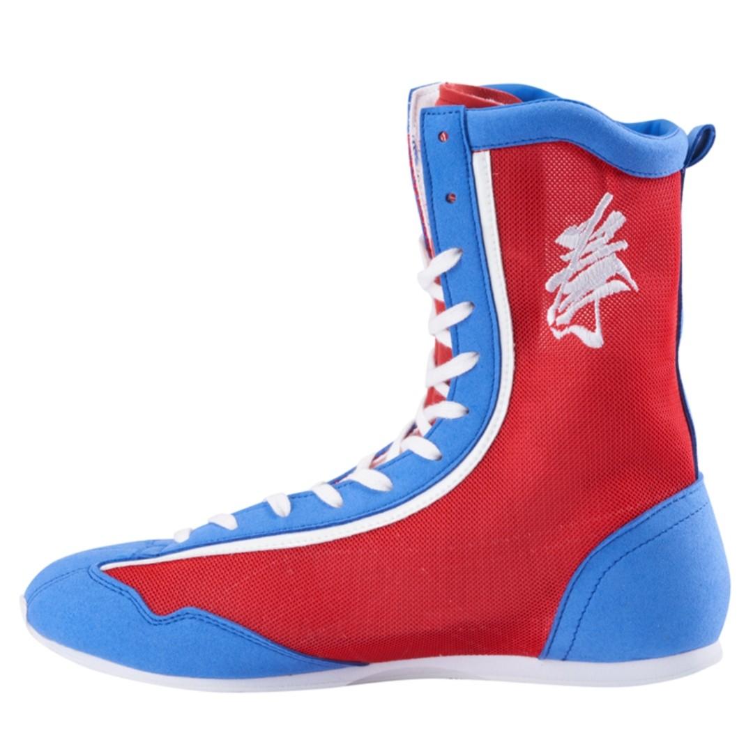 Red and blue boxing shoes online