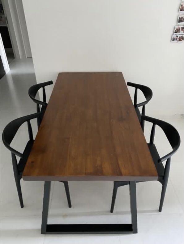 Dining Table (Category: Tables & Sets) located in Singapore. Submitted by skippy (Listing ID 1125505447, Image 1). Description: Solid wood dining table, 1.6m x 0.8m Chairs not included Some light scratches .
