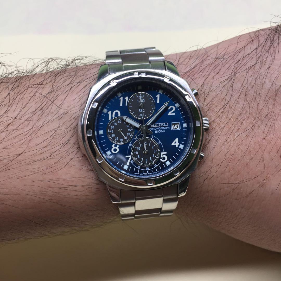 For Sale! SND193 Seiko Chronograph Quartz 7T92-0CA0 “Blue Dial”, Men's  Fashion, Watches & Accessories, Watches on Carousell
