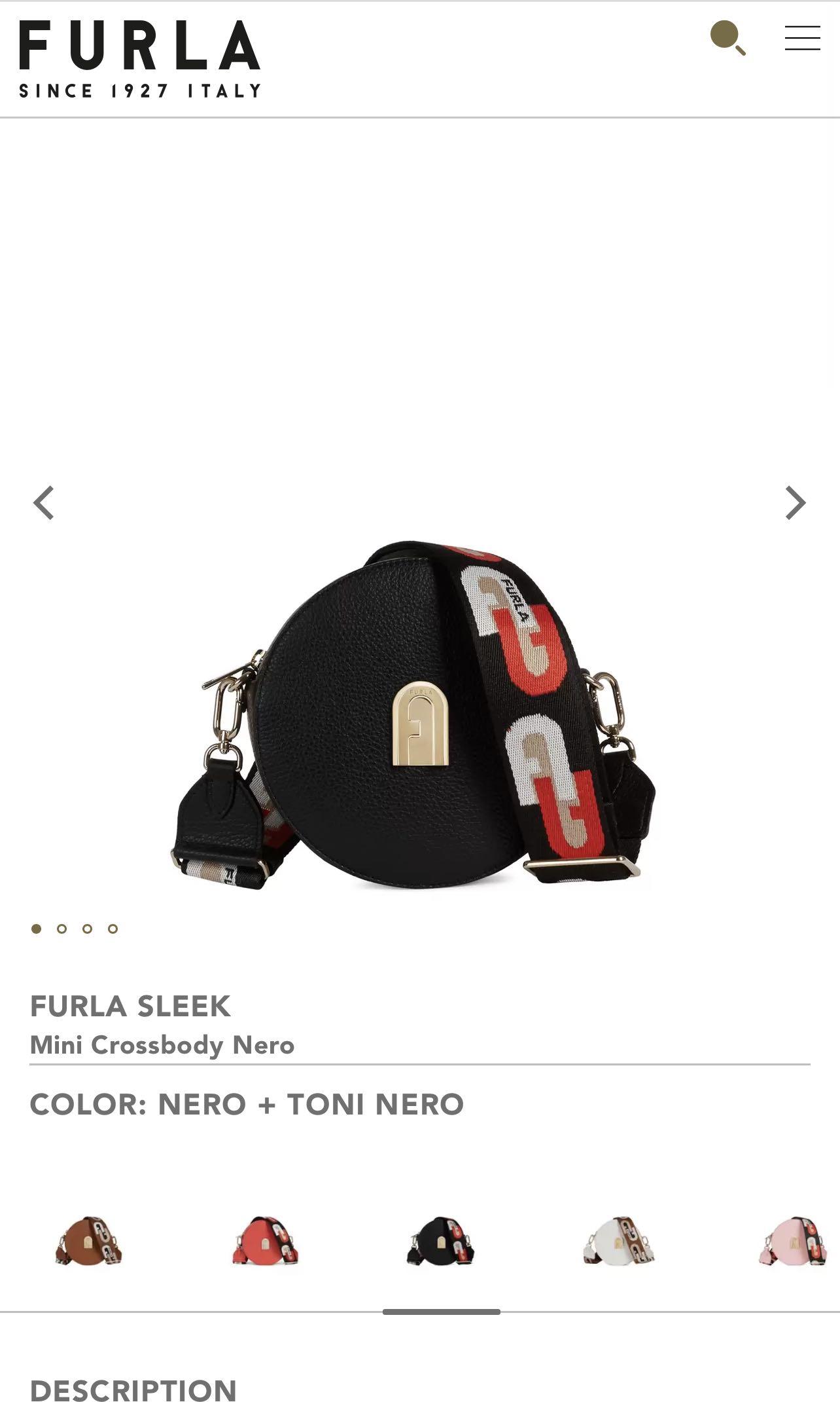 Furla sleek mini crossbody nero clearance