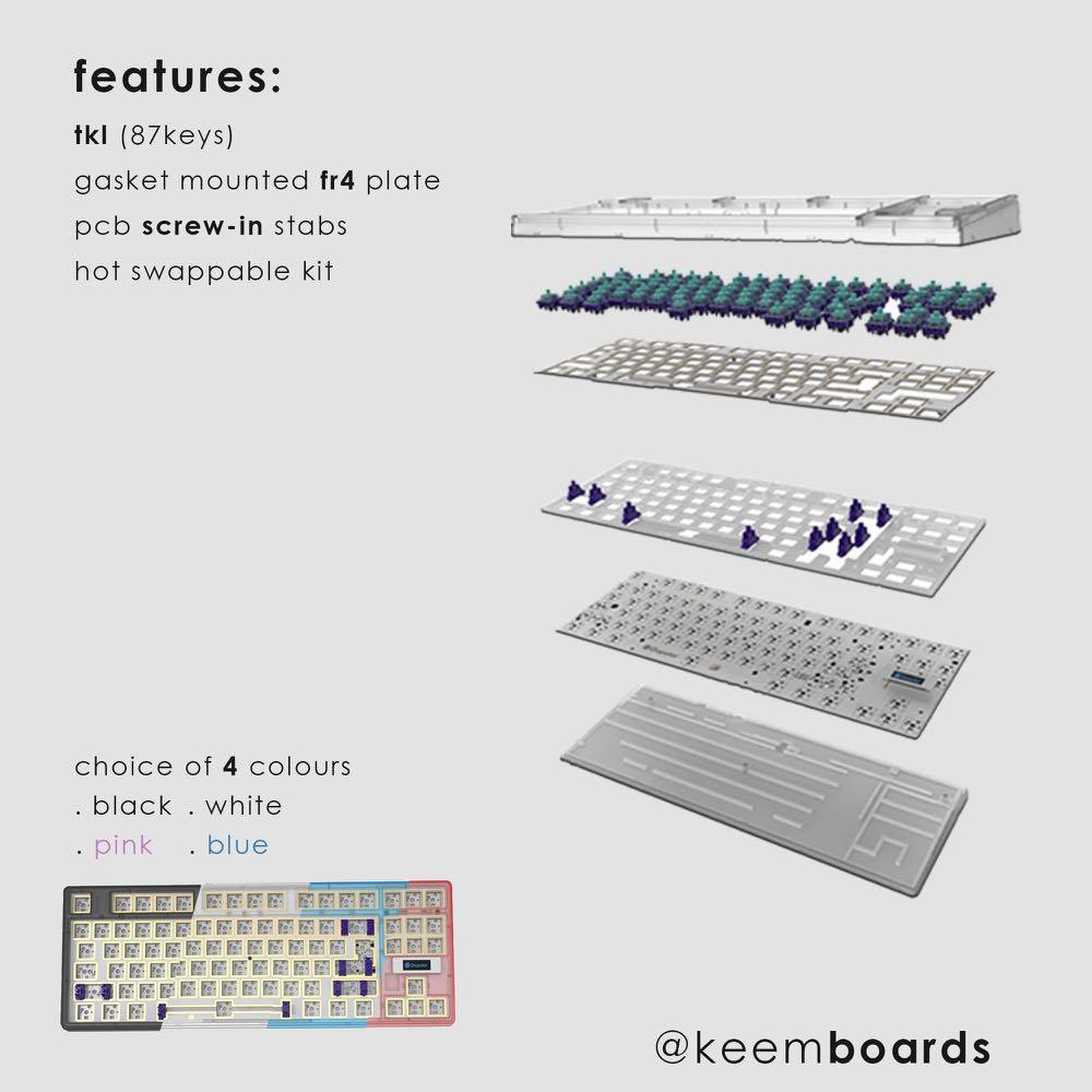 Gopolar GG86 TKL Custom Hotswap Keyboard, Computers & Tech, Parts