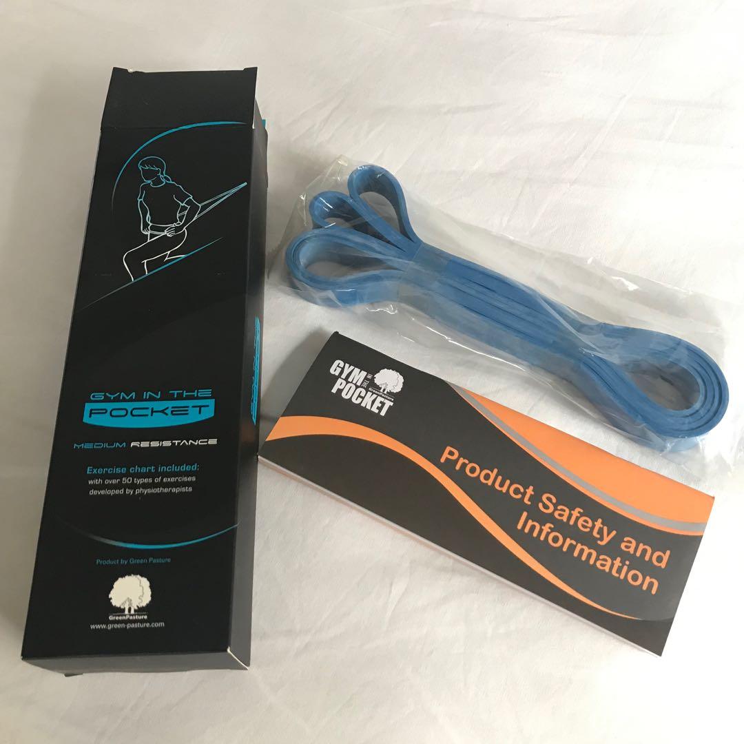 Gym in the Pocket Resistance Band Sports Equipment Exercise Fitness Toning Stretching Accessories on Carousell