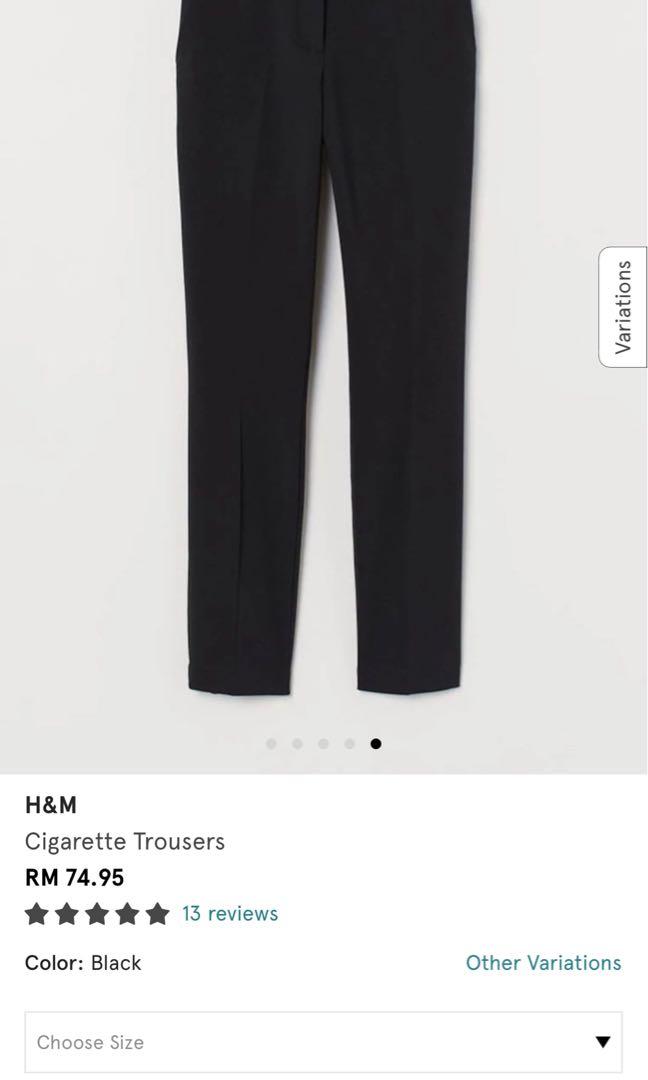 H and m outlet black pants