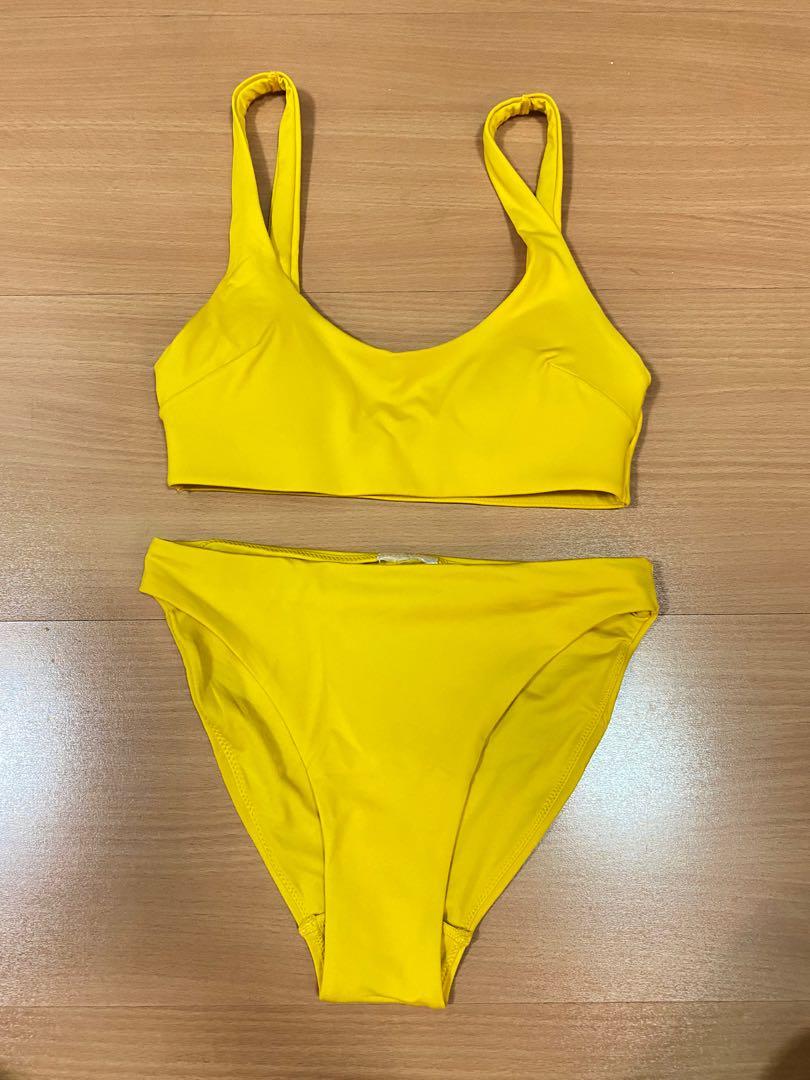H&M Yellow Bikini Set, Women's Fashion, Swimwear, Bikinis & Swimsuits on Carousell