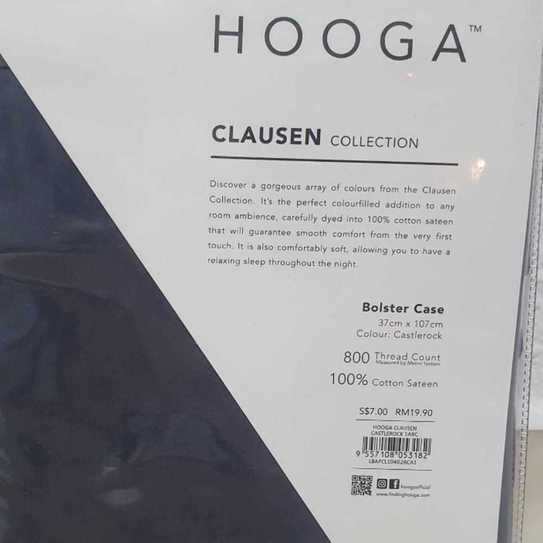 HOOGA CLAUSEN BOLSTER CASE MULTIPLE COLOURS AVAILABLE, Furniture & Home Living, Bedding