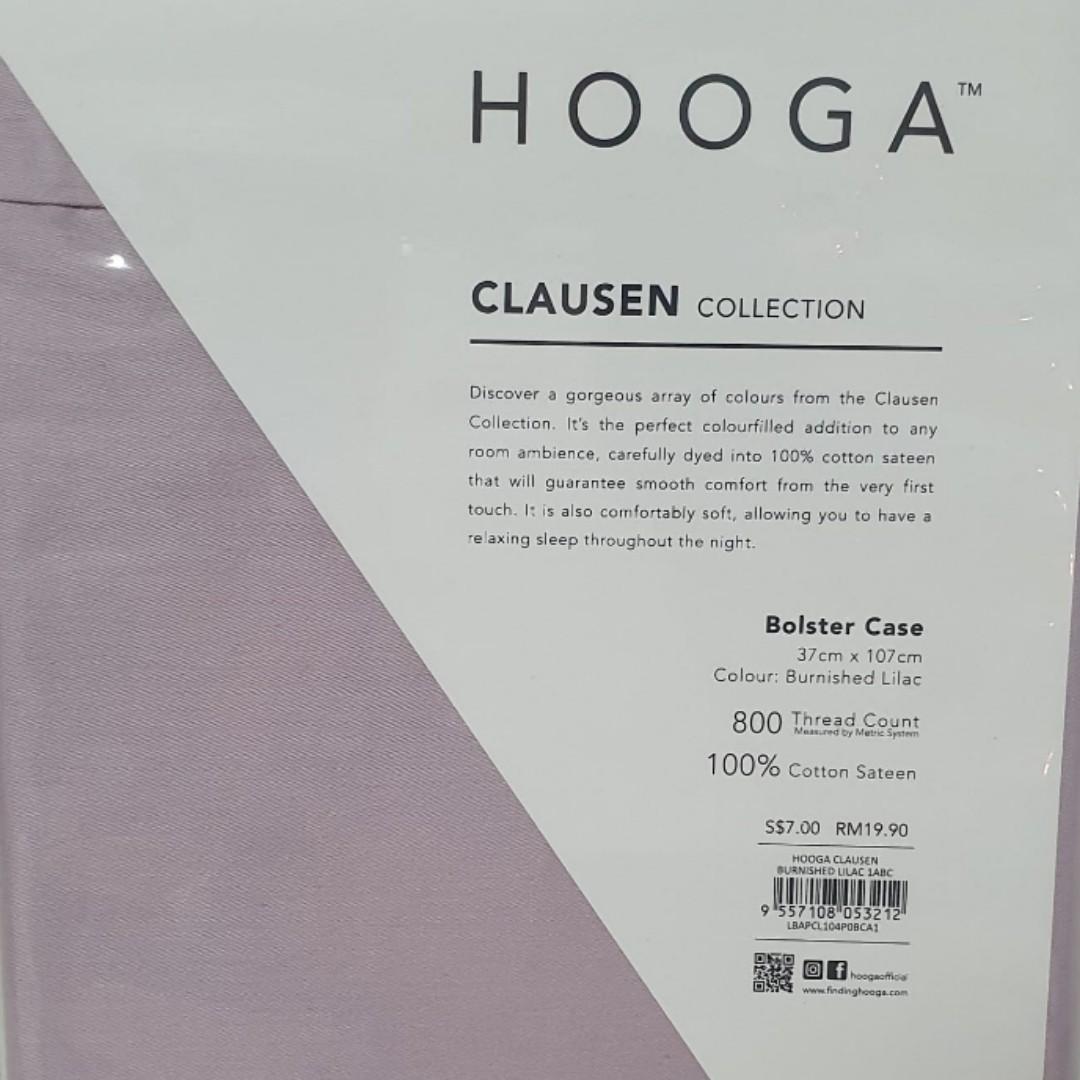 HOOGA CLAUSEN BOLSTER CASE MULTIPLE COLOURS AVAILABLE, Furniture & Home Living, Bedding