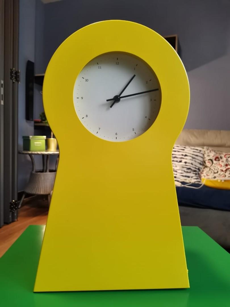 IKEA clock with storage (rare), Furniture & Home Living, Home Decor