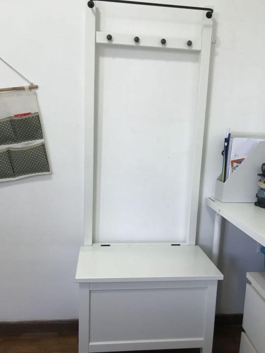 Hemnes storage bench with towel rail deals
