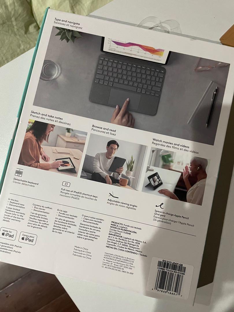 LOGITECH Combo Touch Backlit Keyboard Case with Trackpad for iPad Air