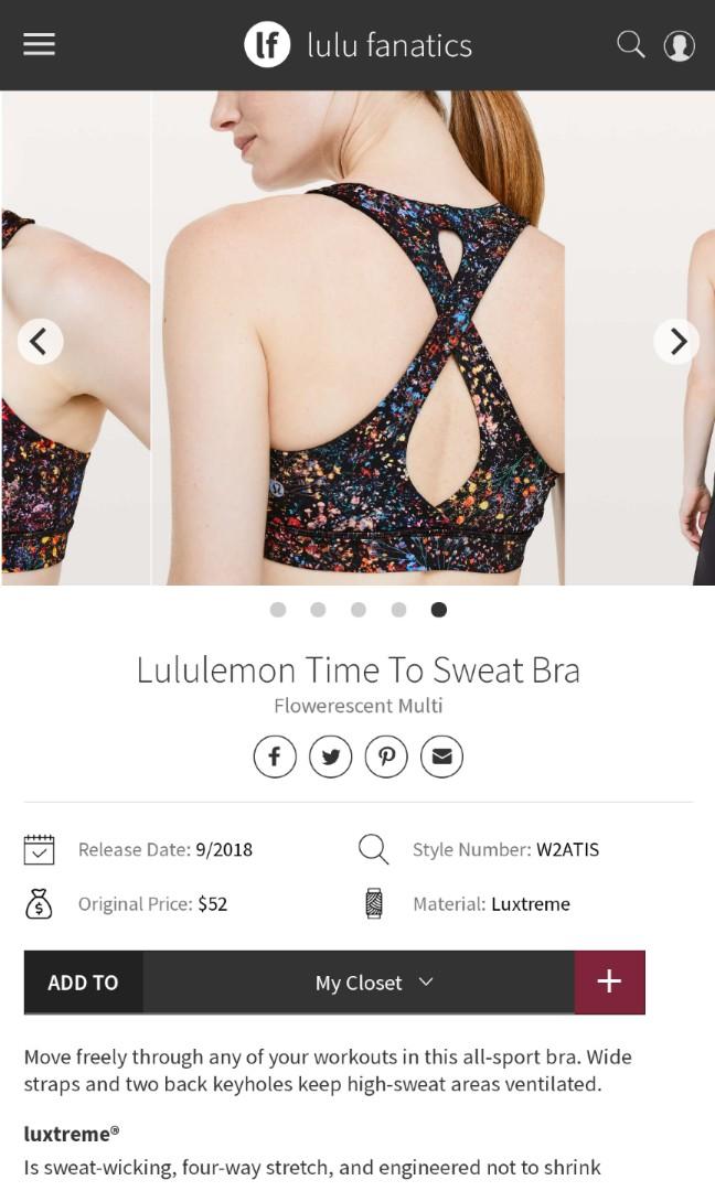 Lululemon size 6 time to sweat bra and hotty hot shorts 2.5 inch, Women's  Fashion, Activewear on Carousell