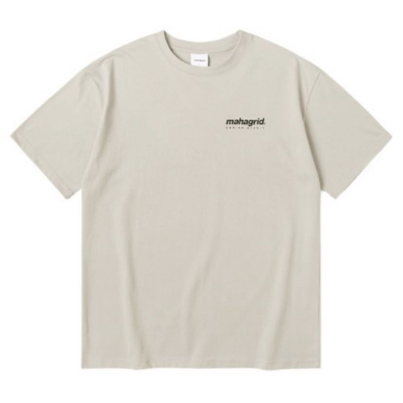 Mahagrid Origin Logo Oversized T shirt Beige, Men's Fashion, Tops ...