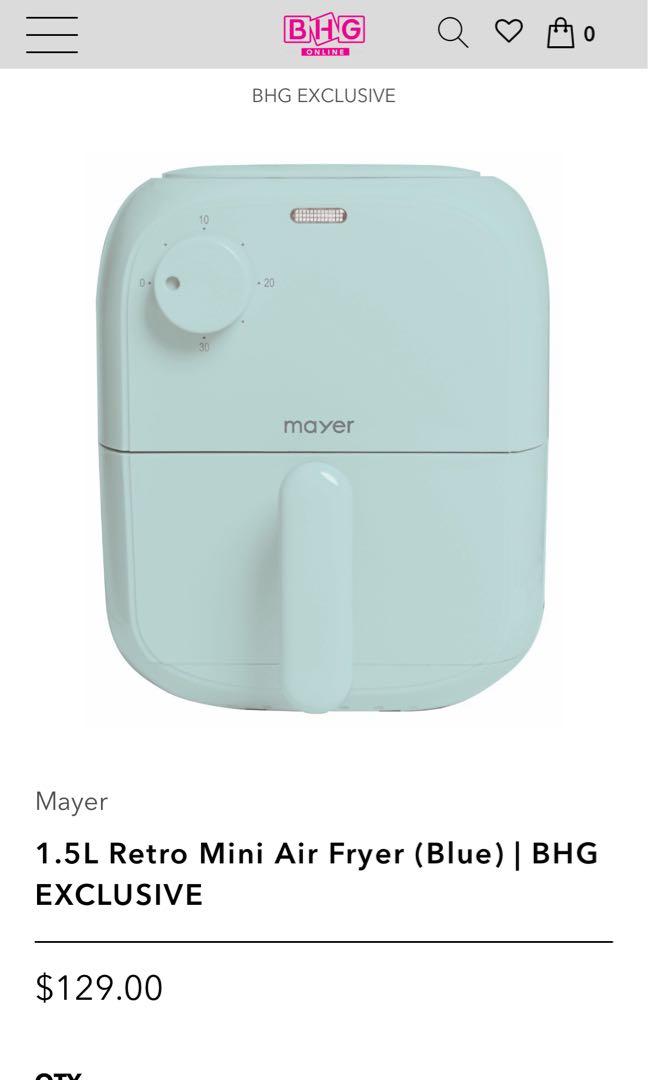 Mayer 1.5 l retro best sale mini air fryer