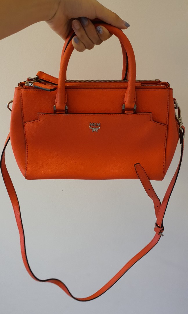 Mcm cheap orange bag
