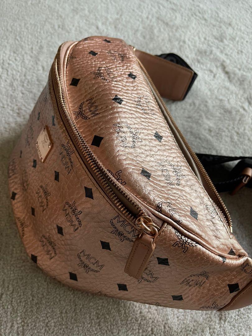 Mcm rose gold fanny pack 2025